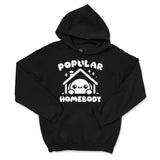 Black 'Popular Homebody' Funny Cozy Pullover Hoodie