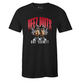 Black Crew Neck 'Deez Nuts' Funny Graphic T-shirt