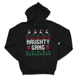 Black 'Naughty Gang' Ugly Christmas Sweater Holiday Season Hoodie