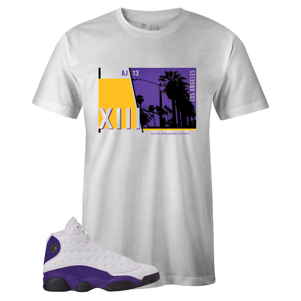 Sneaker Matching T-Shirt - Matches Air Jordan Retro 13 Lakers | Los Angeles | SkylarStyle 2XL